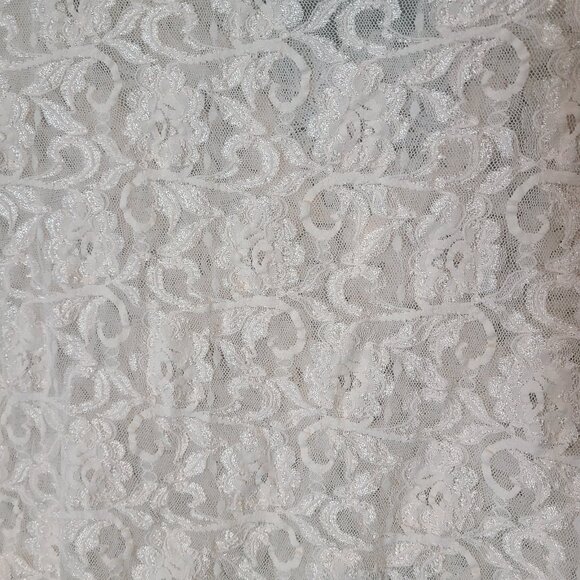 Vintage Lace Top Size 3X Fairy Coquette  Light Pink Beaded Sequin Dainty Cottage - Picture 6 of 10